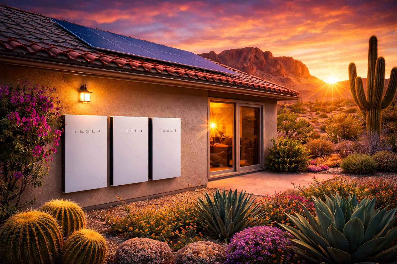 Battery storage and solar home